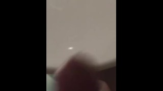 Young asian boy cum in bathroom