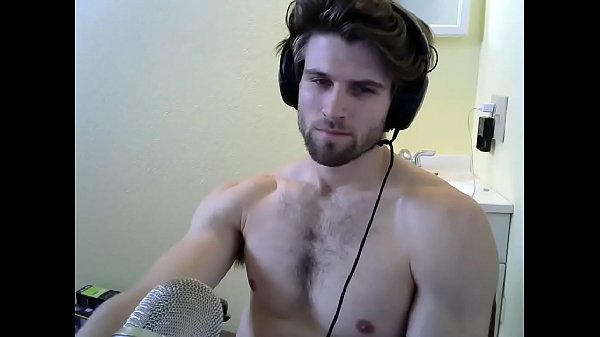 Handsome guy jerks off