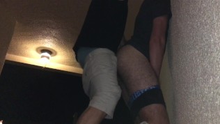 Te-n barebacks and cums in hole. Public