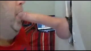 sucking monster cock at gloryhole