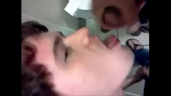 twink sucking cock in public restroom