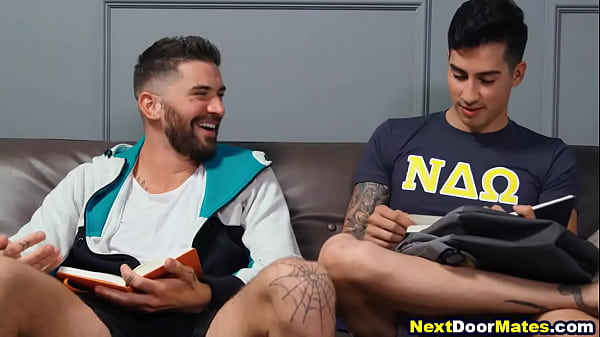 College guys having gay sex in the dorm