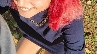 My girlfriend and I have sex in the country